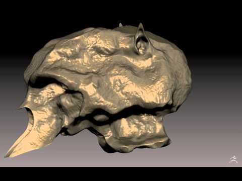 skorn alien skull zbrush sculpt