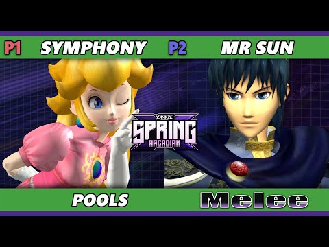 Xanadu Spring Arcadian - Mr. Sun (Marth) Vs. Symphony (Peach) Smash Melee - SSBM