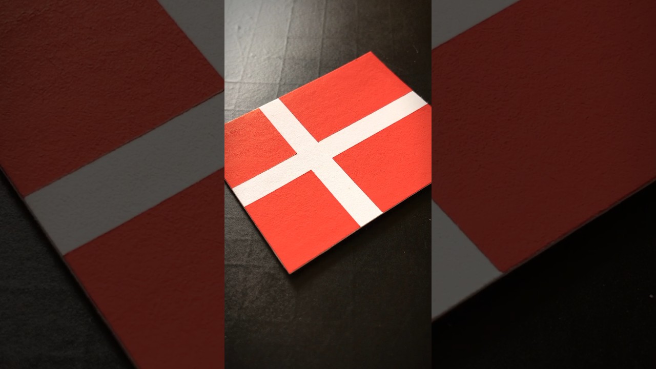 DENMARK 🇩🇰 Flag Drawing #flag #denmark #europe #posca