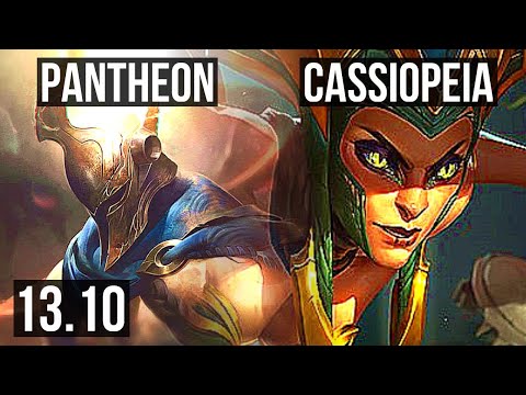 PANTHEON vs CASSIOPEIA (MID) | 72% winrate, 5/1/6 | KR Master | 13.10