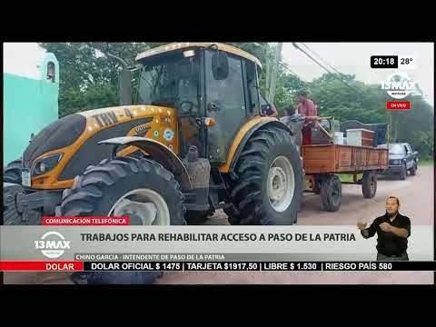 Trabajos para rehabilitar acceso a Paso de la Patria - Chino García