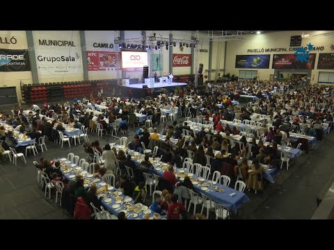 1.000 personas de 40 clubs deportivos llenan la II Cena de Convivencia