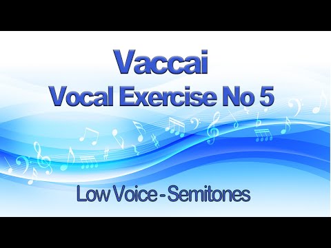Vaccai Practical Method Lesson 5 V - Semitones - Key Bm For Low Voice - Suitable for Alto and Bass