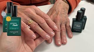 ✨New Manucurist Top Coats LIVE application. Green Flash (UV Gel)