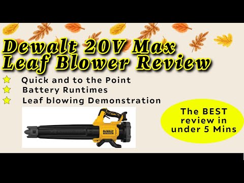 DeWalt 20V Blower Review - POWER test & Battery Runtimes #dewalt #fall #leafblower