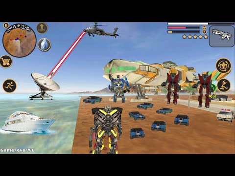 Vegas Crime Simulator (Transformer Monster Truck Fight Blue Car Robot Group) - Android Gameplay HD