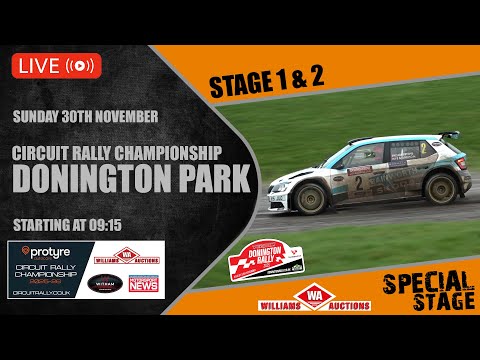 LIVE! Tegiwa Donington Rally - Stage 1 & 2 - Protyre Circuit Rally Championship 2025