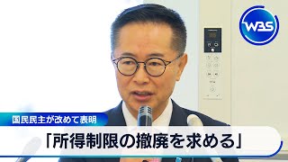 「所得制限の撤廃を求める」　国民民主が改めて表明【WBS】