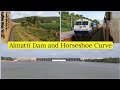 Almatti Dam view and Horseshoe curve of SWR in diesel territory | Pushkar Khamitkar