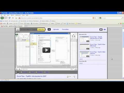 Excel Tips - Tip#44: Tip of the Week goes to video on YouTube