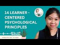 14 LEARNER CENTERED PSYCHOLOGICAL PRINCIPLES
