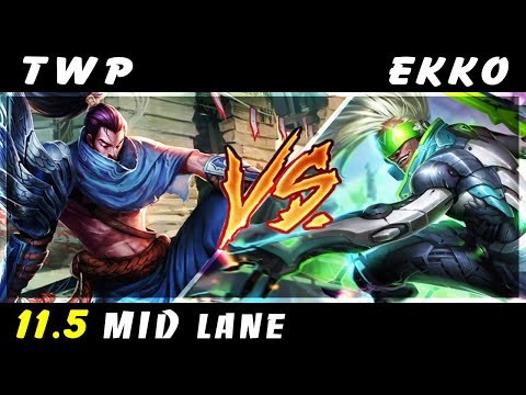 TheWanderingPro - Yasuo vs Ekko MID Patch 11.5 - Yasuo Gameplay