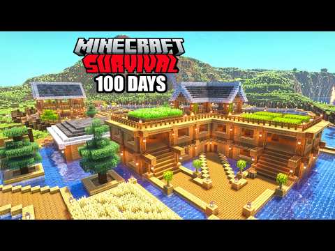 I Survived 100 Days Building an EPIC Village in Minecraft Survival