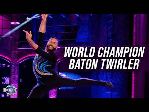 World CHAMPION Baton Twirler Joel Claudio TEACHES Huckabee to Twirl | Jukebox | Huckabee
