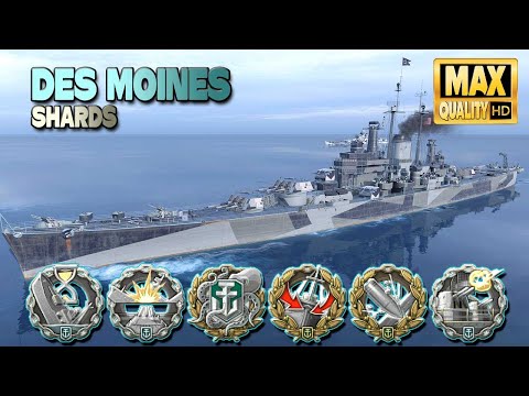Cruiser Des Moines: 3,6k BXP on map Shards [KIEV] - World of Warships