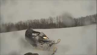 preview picture of video 'Ridding His New Ski-Doo Renegade Backcountry 800 in Some Powder'