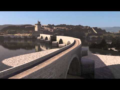 Pont d'Avignon, film reconstitution numérique en 3D