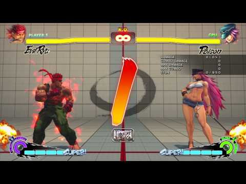 USF4: E.Ryu EX Fireball combos vs Seth/Poison