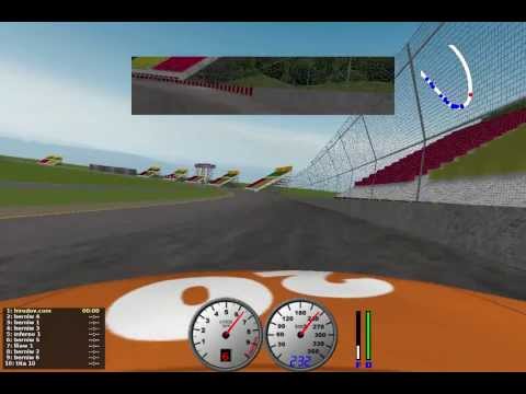 TORCS gameplay car8-trb1 versus all on Oval Tracks Michigan Speedway