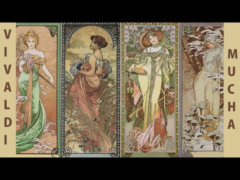 【Classical music】Vivaldi The Four Seasons with Mucha / 1hr relaxing with classical
