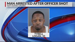 Man arrested for shooting Peoria Police officer Sunday
