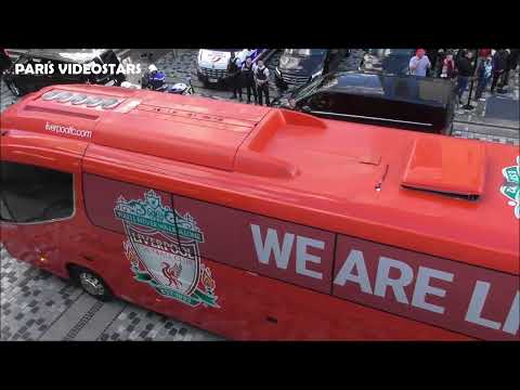 Bus of LIVERPOOL FC "You'll Never Walk Alone" before UEFA Champions League final @ Paris 28 may 2022