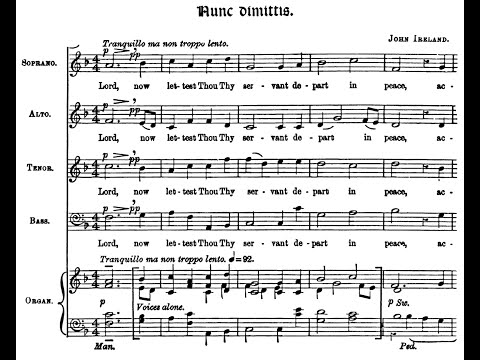 John Ireland - Nunc dimittis in F (score video)