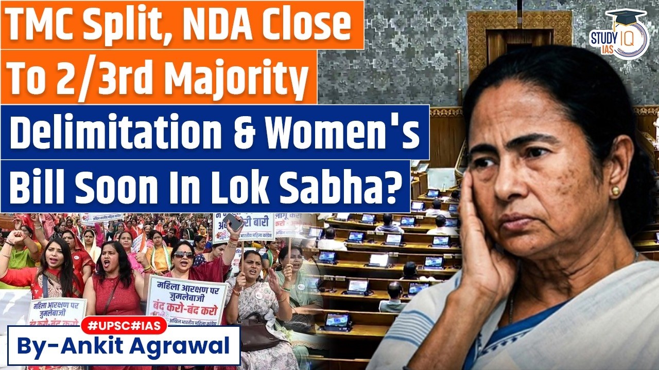 NDA Close to 2/3rd Majority after split in TMC | Ankit Agrawal Study IQ