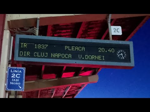 Anunț în gara CFR Iași IR 1837 Iasi-Cluj.Napoca