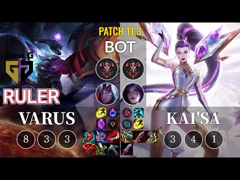 GEN Ruler Varus vs Kai'Sa Bot - KR Patch 11.3