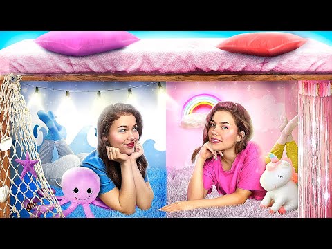 The Twins' Secret Room Under the Bed! 24-Hour Challenge