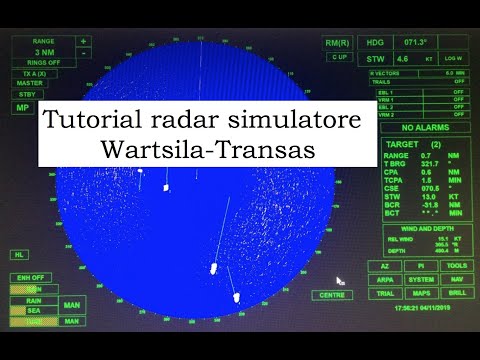 Tutorial radar simulatore Wartsila-Transas