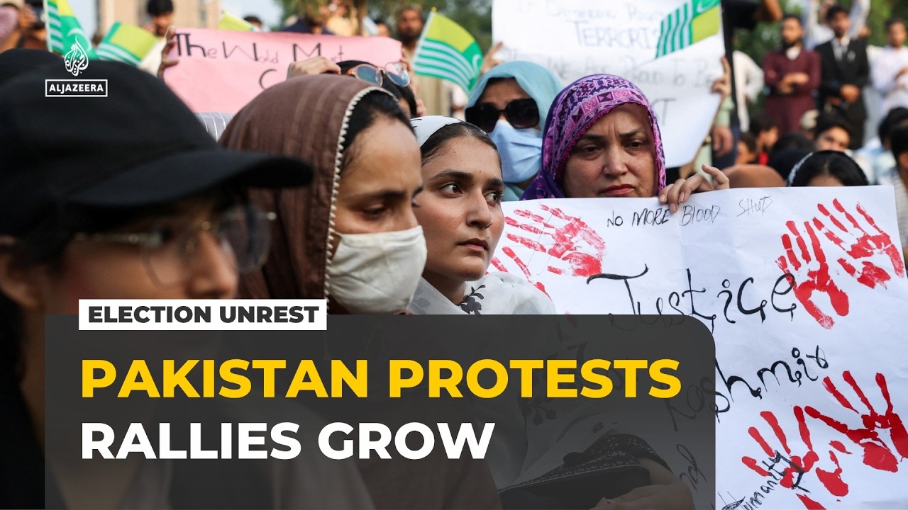 Thousands rally over election violence in Pakistan-administered Kashmir