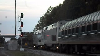 preview picture of video 'Amtrak Auto Train Follows Silver Meteor Through Folkston Funnel'