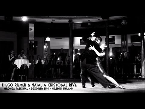  Diego Riemer  and  Natalia Cristobal Rivé  are  dancing  to  a  tango