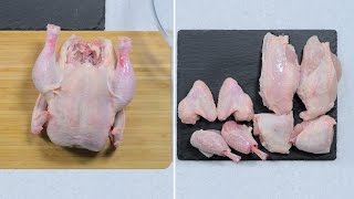 Cum se porționează corect un pui întreg - Video 1
