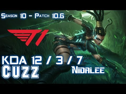 T1 Cuzz NIDALEE vs OLAF Jungle - Patch 10.6 KR Ranked