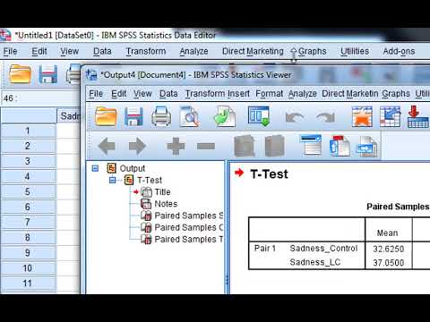 Paired samples t-test in SPSS