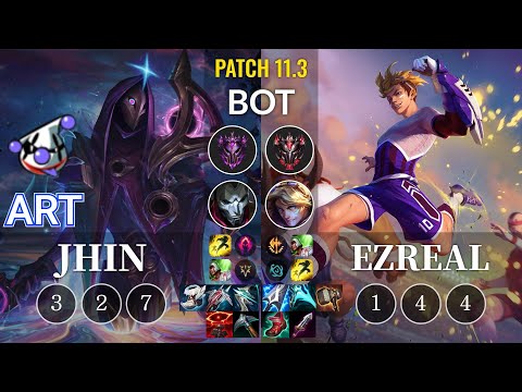 RJ Art Jhin vs Ezreal Bot - KR Patch 11.3