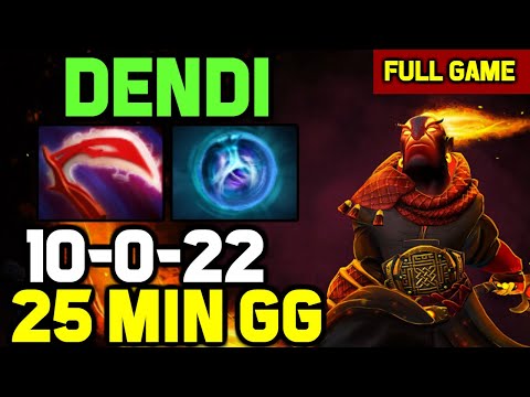 Dendi MID Ember spirit OWNAGE 28k Damage NO DEATH