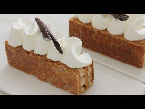 Hazelnut millefeuilles 榛子千层酥 Millefeuilles aux noisettes