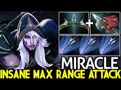 MIRACLE [Drow Ranger] Arrows Max Range Attack Midas Build Dota 2