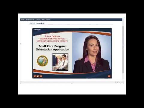 Adult Care Program Online Orientation Training