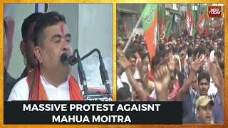 Smoking Kaali Controversy: BJP Leaders Hit Street Demanding Mahua Moitra's Dismissal From TMC