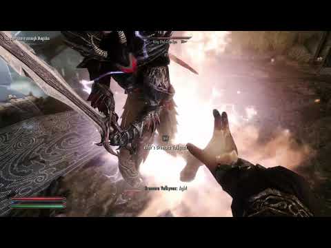4K Skyrim - Alteration Mage vs. Dead Man's Respite throne room Legendary Difficulty