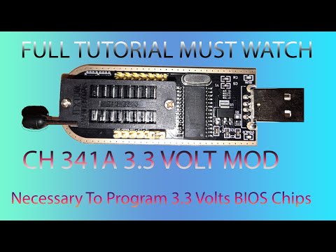 CH341A 3.3VOLT MODIFICATION #MUST HAVE TO PROGRAM BIOS.