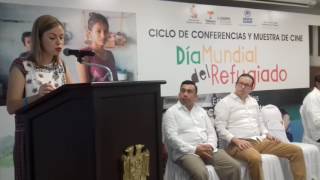 CICLO DE CONFERENCIAS Y MUESTRA DE CINE DIA MUNDIAL DEL REFUGIADO DONDE ESTUVO PAOLA BELOÑES EL RECT