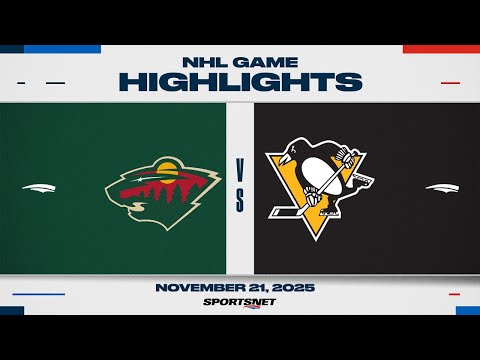 NHL Highlights | Penguins vs. Wild - November 21, 2025