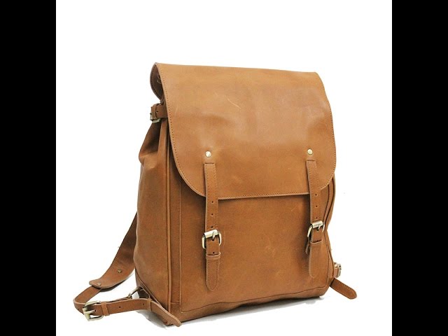 Vídeo relacionado con Hill Burry Mochila de hombre de piel auténtica, fabricada en Italia, 27 x 30 x 12 cm, ART-15257-HILB-PARENT, marrón