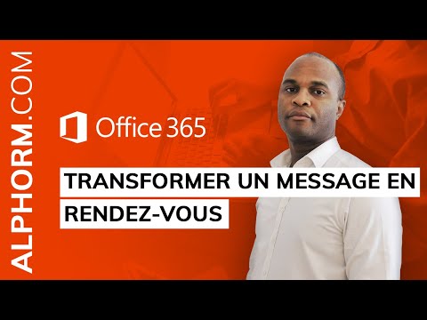 Transformer un message en rendez vous sous Office 365 Tuto video